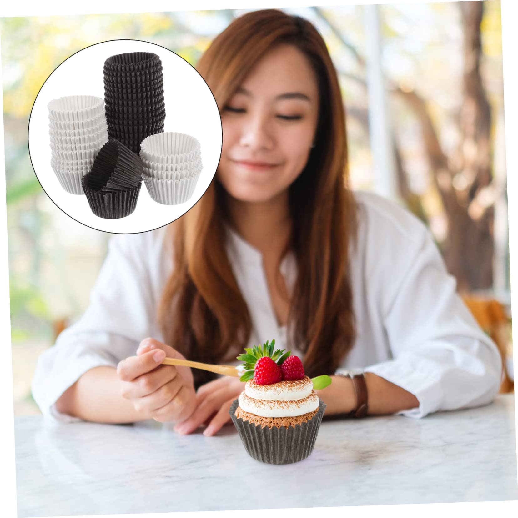 Alipis 1000 Capacillos para Cupcakes de Papel para Hornear, Tazas de Papel, sin Derrame de Tinte