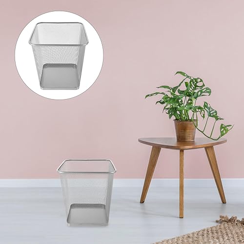 Miniatura 9 de Kichvoe Bote de basura de compost para exteriores, de alambre de metal, cubo de basura al aire libre, cubo de basura para baño, copas de vino de