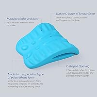Vista 3 de RESTCLOUD Camilla de espalda para aliviar el dolor de espalda, cojín de estiramiento de espalda, almohada de apoyo lumbar crónica que ayuda