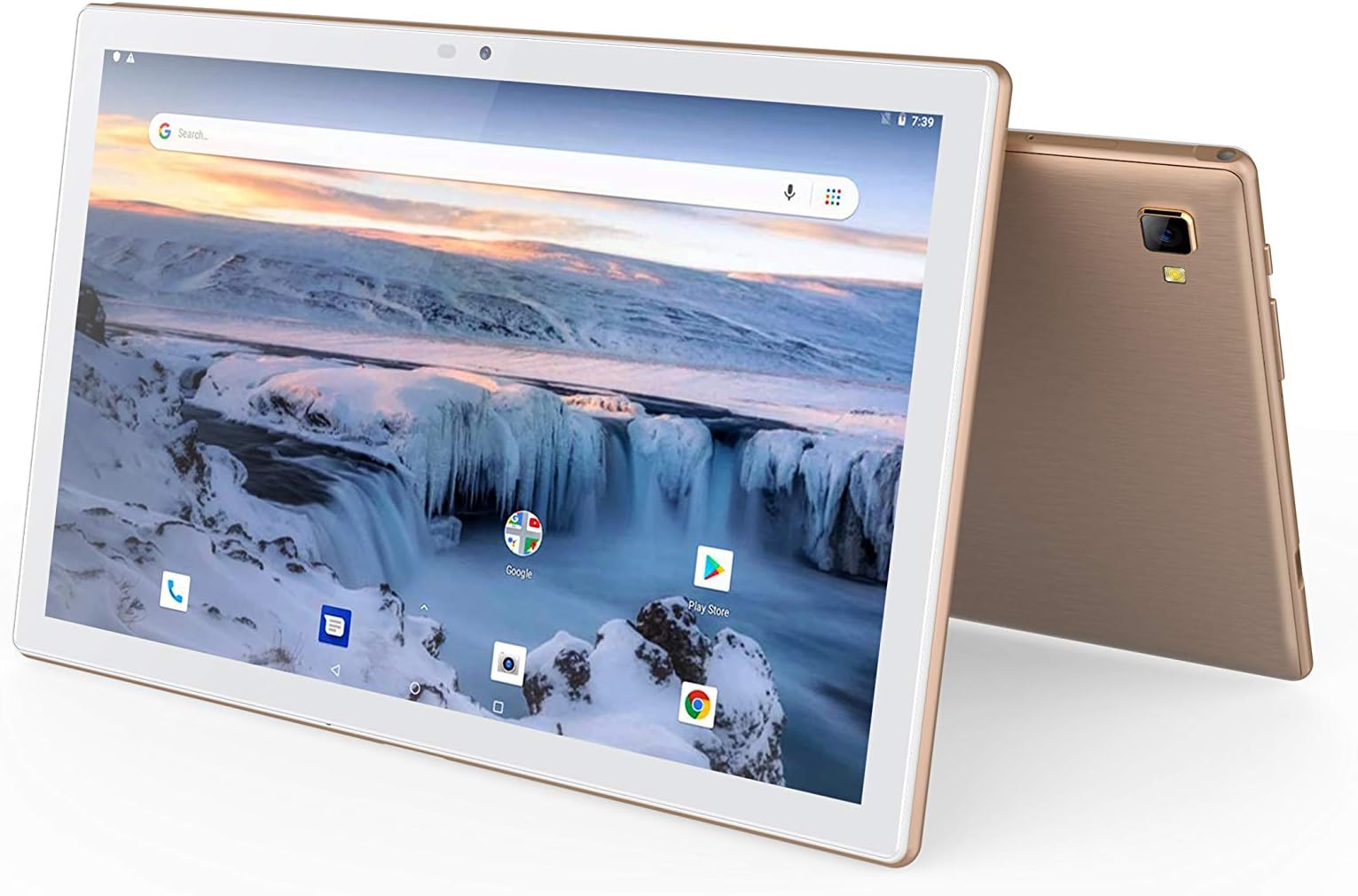 Discover G10, Smart tablet pc,Quad Core, Dual Sim, Dual Camera,10Inch,support Google, 64GB, 4GB DDR3, 4G LTE, Wi-Fi (GOLD)