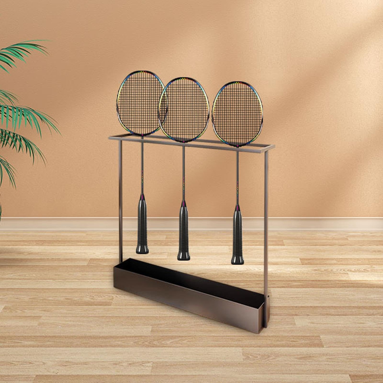 Affidabile Supporto per rastrelliera da Badminton e Supporto da Pavimento per Racchette da Tennis, per spazi organizzati in casa e in Palestra,
