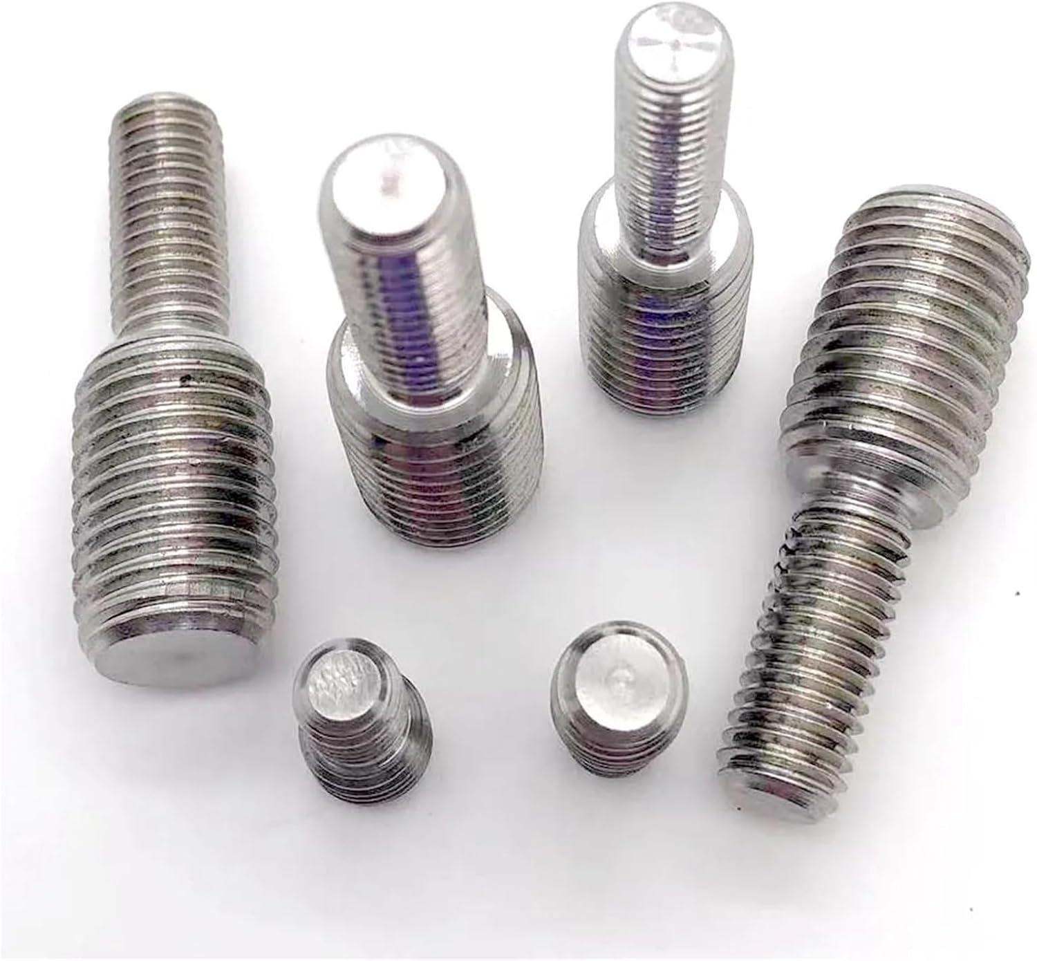 1/5pcs 304 A2 Stainless Steel Thread Adapter Male to Male M3 M4 M5 M6 M8 M10 M12 M14 M16 to M20 Double Head Transfer Screw Bolt(5pcs M3x10-M4x10)