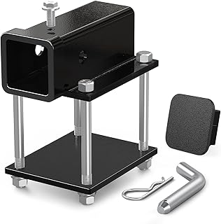 Ohuhu Bolt-on RV Bumper Hitch Receiver Adapter Fits 4-4.5" Beam, 2" Receiver 200Lbs Tongue