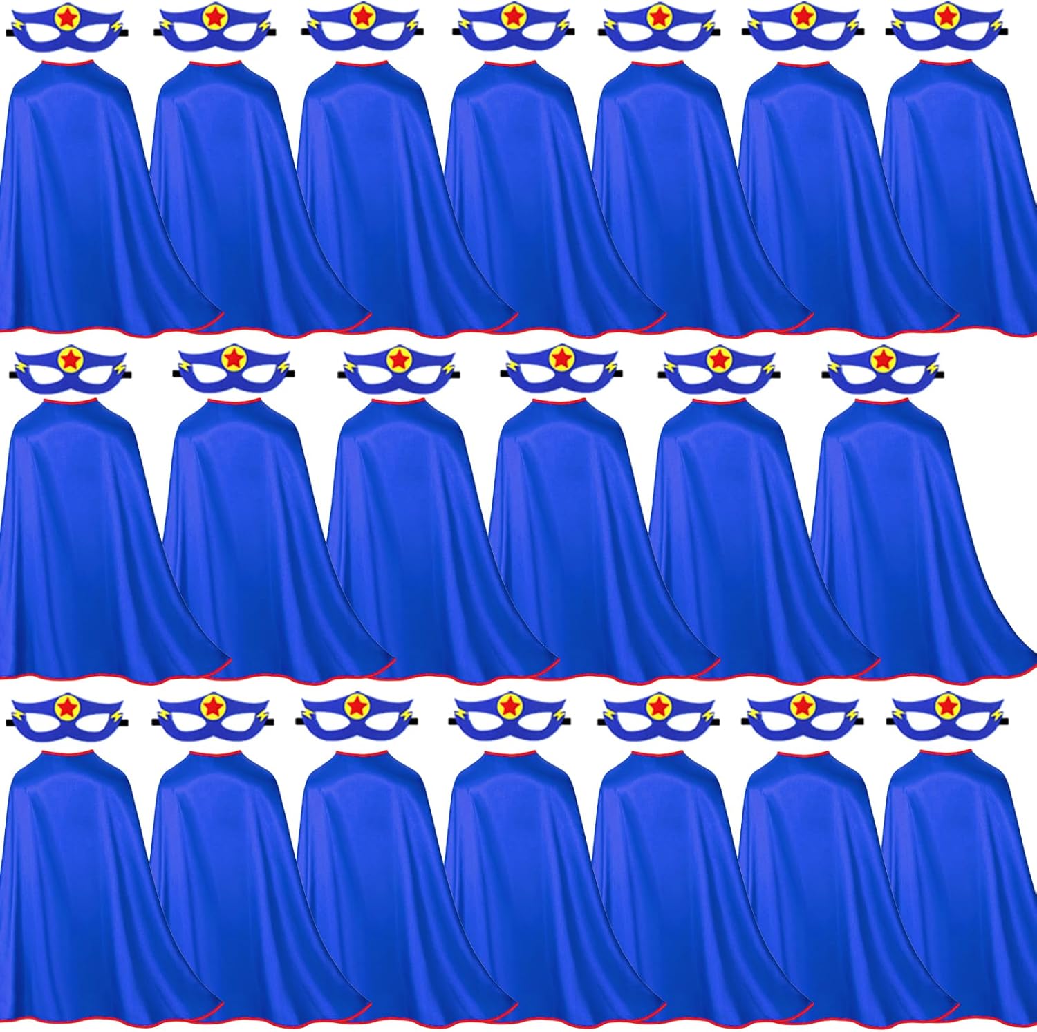iROLEWIN Superhero-Capes for Kids Bulk 20 Pack Superhero Party Favors Toddler Dress-up Halloween Group Costumes Pretend Play