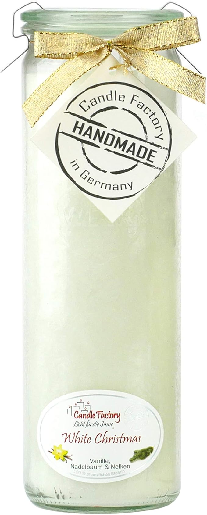 Candle Factory Kerze Big Jumbo Kerzen Windlicht weiß Duft White