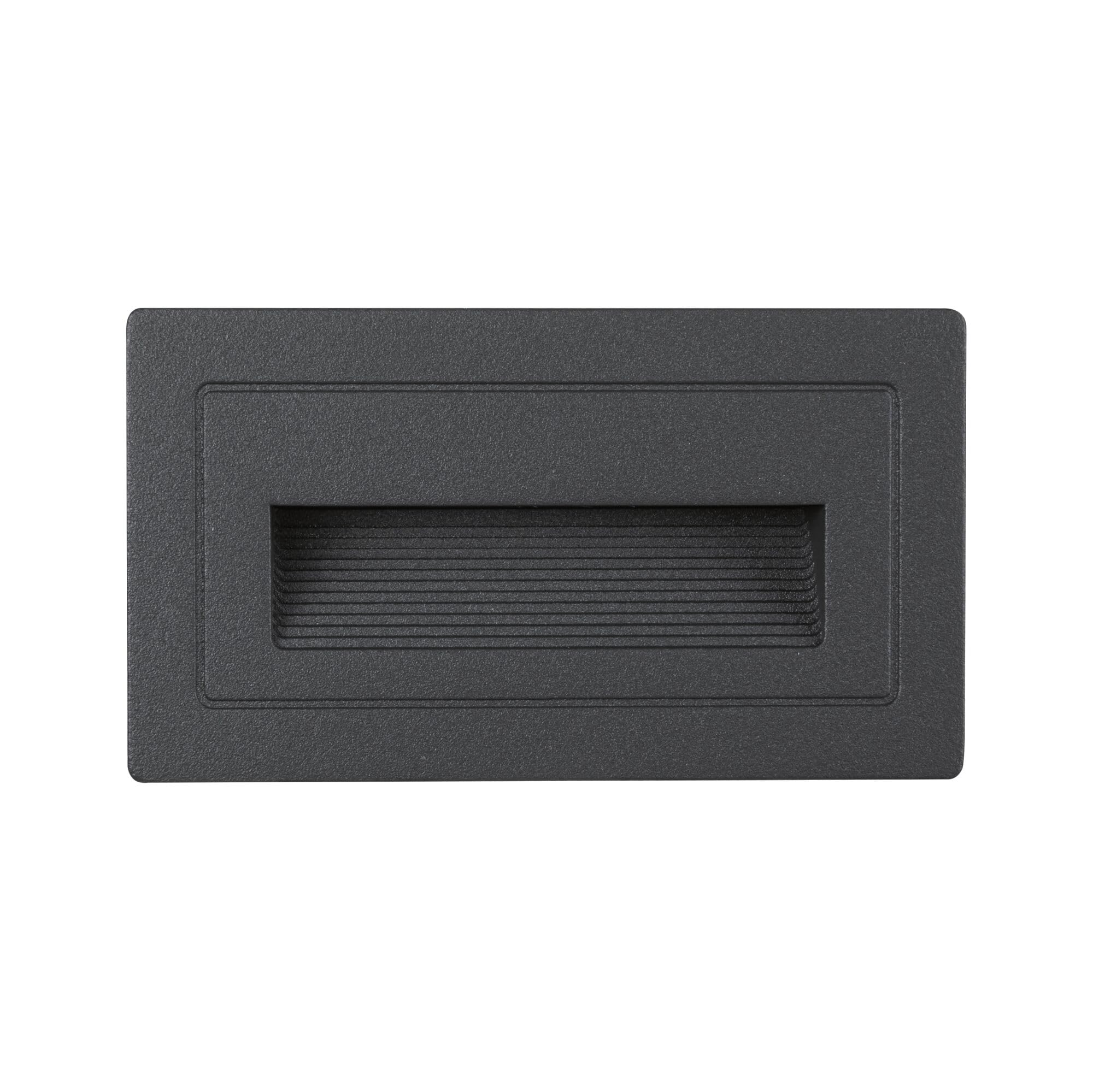 Paulmann 94383 luminaire d'extérieur LED encastré mural Long IP65 Blanc chaud 103x58 mm carré incl. 1x4 watts éclairage extérieur Noir lampe d'extérieur aluminium lampe de jardin 3000 K