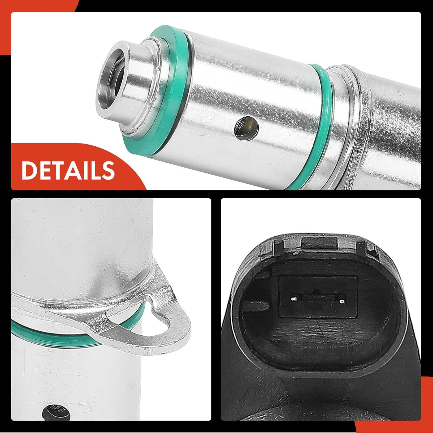 A-Premium 2-PC Intake & Exhaust Engine Variable Valve Timing (VVT) Solenoid Compatible with Volvo S60 Cross Country 2016, C70 2006-2013, V60/V60 Cross Country 2015-2016, C30 2007-2013, S40, V50