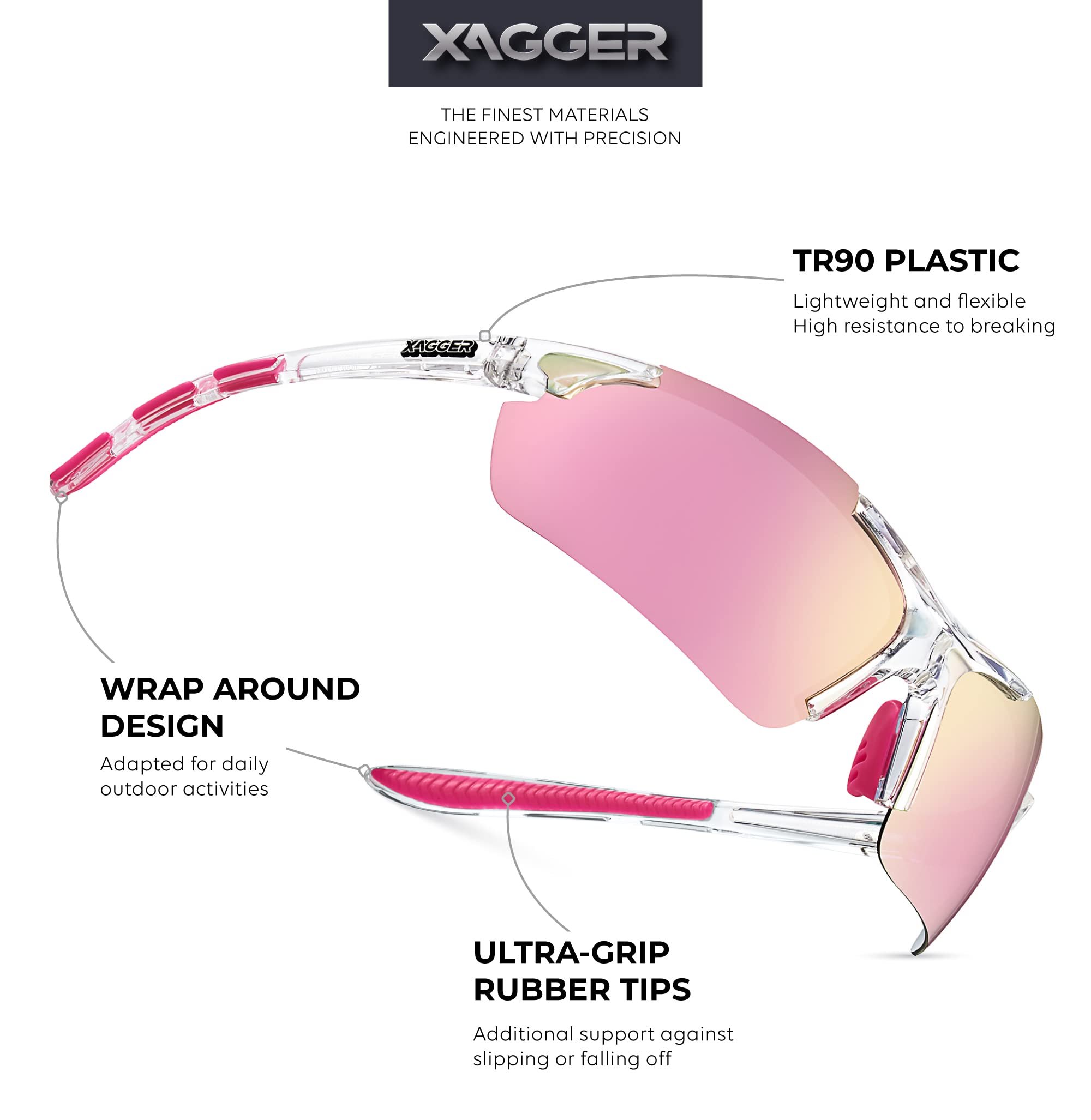 Polarisierte Sport-Sonnenbrille für Damen und Herren, leicht, UV400