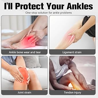 Ankle Brace for Men & Women, Ankle Brace Compression Support Stabilize, Lace up Ankles Sock,Basketball Ankle Stabilizer, Foot Ankle Orthopedic Grade Tendonitis Protection (Gray)