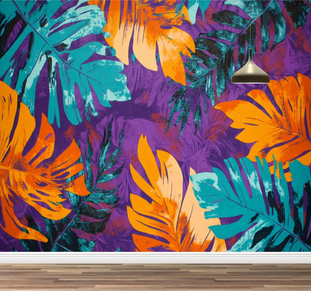 Mural de pared Hojas De Palma Papel pintado fotográfico grande Plantas Tropicales Vinilos murales impermeables para dormitorio infantil guardería decoración de fiesta 200x140cm