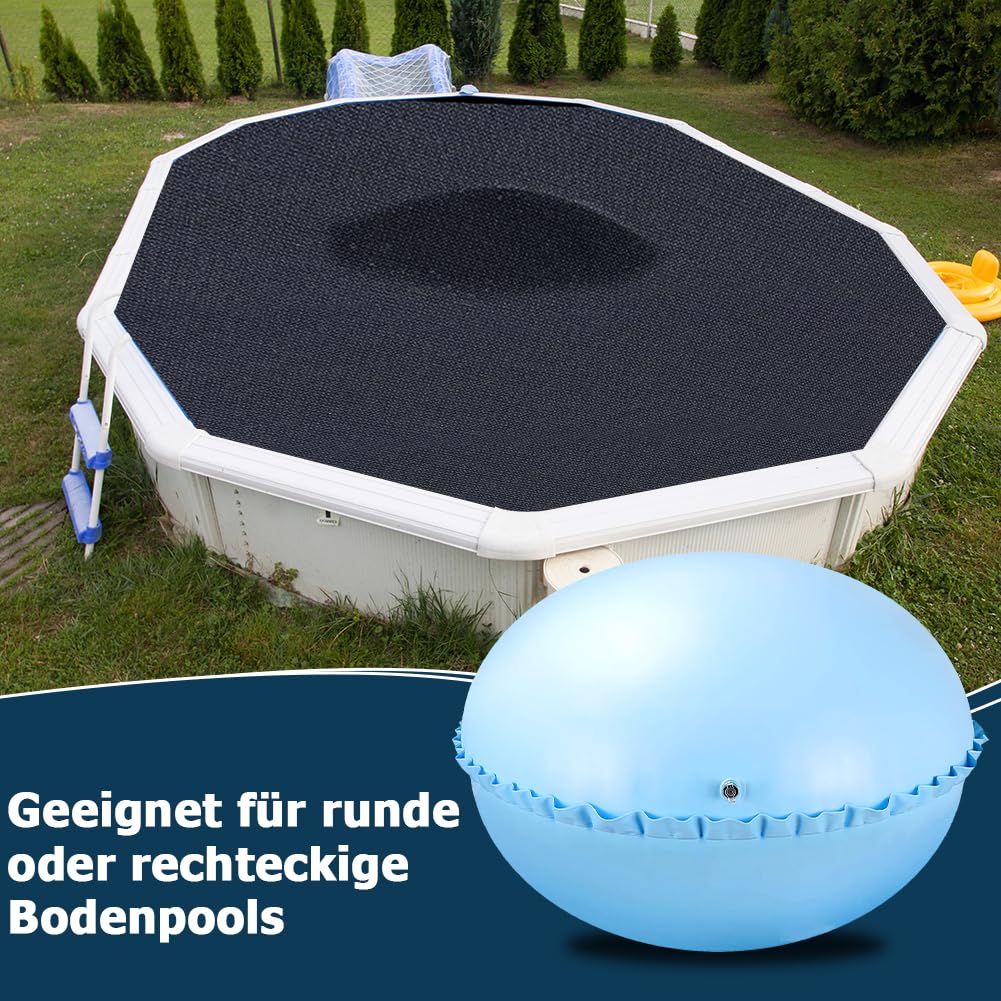 Lot De 2 Coussins D'hivernage Piscine Ronds XXL (120x120 Cm) – Avec Corde 15m Et œillets
