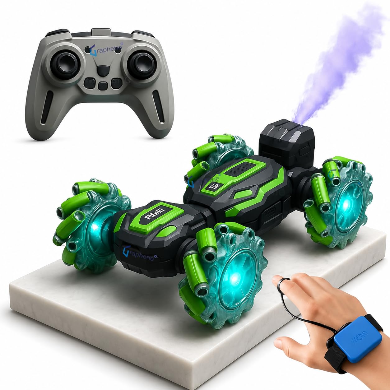 Graphene RC Drift Car - 360° Rotation & Smoke Effects -19