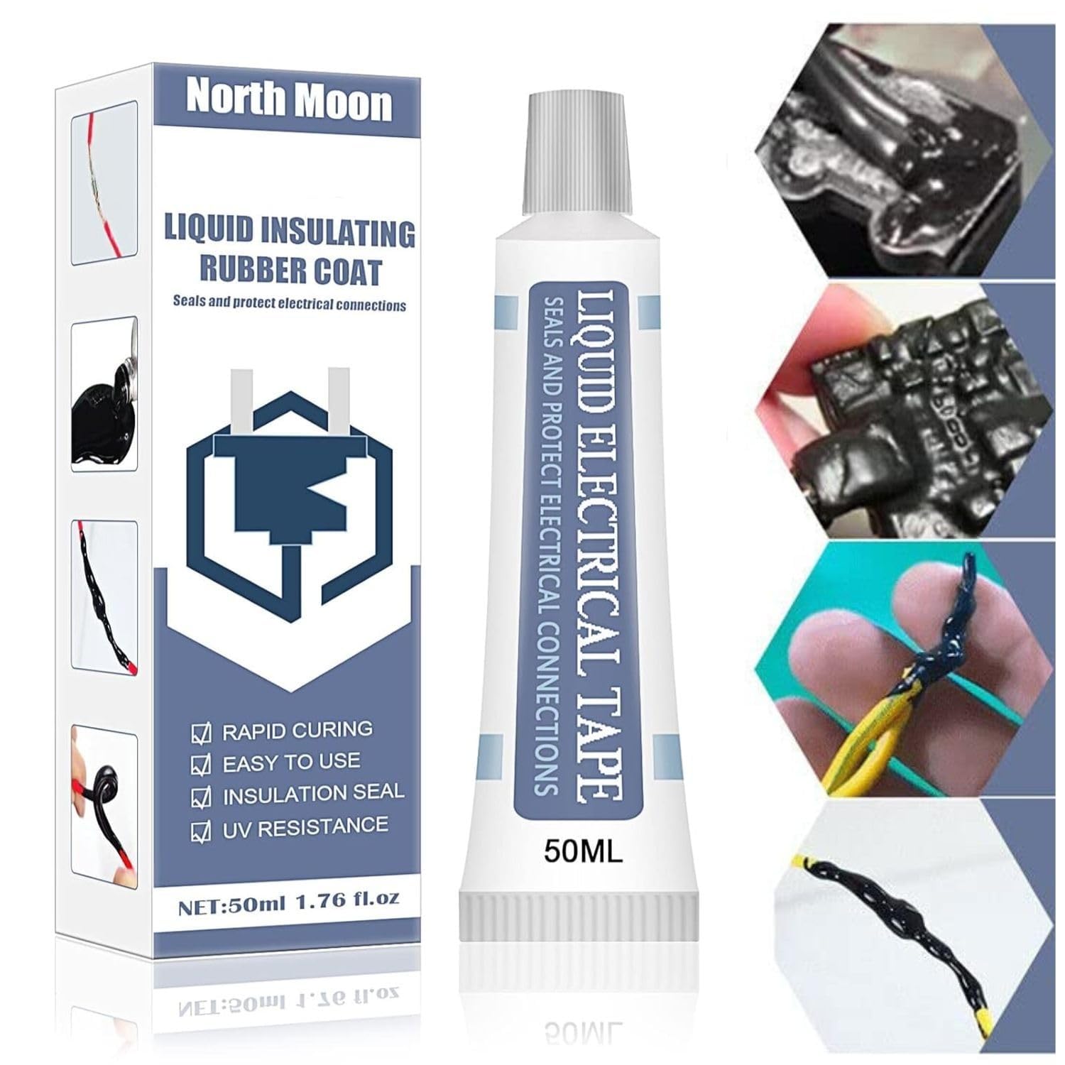 Liquid Electrical Tape/Tube for Wire,Liquid Insulating High Temperature Tube, Waterproof Insulating Electrical Gel, Cable Repair Tube for Mobile Charger,Fast Dry Liquid Electrical Tape (Black) (B0D6WBYK98) Amazon Price History, Amazon Price Tracker