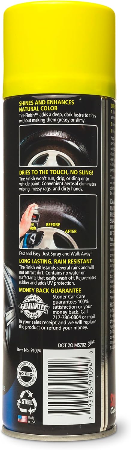 Stoner Car Care 91094-6PK More Shine Tire Finish – Tire Shine Spray for a Deep Matte Black Finish with Long-Lasting Rain-Resistant Protection, Non-Greasy No Sling – 12 oz (Pack of 6) - Image 2