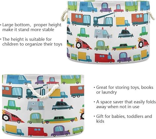 Miniatura 3 de senya Cesta de almacenamiento grande plegable bolsa de ropa redonda plegable de tela para ropa sucia cesta de lavado plegable para niños coches