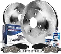 Vista 1 de Detroit Axle - Kit de freno delantero para Toyota Prius C 2007-2018 Yaris 2013 Scion iQ 2012-2019, rotores de freno de disco y pastillas de freno