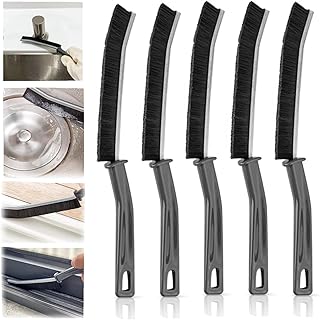 5Pcs Bathroom Crevice Gaps Cleaning Brush,Groove Cleaning Brush,Gap Cleaning Brush,Bathroom Gap Cleaning Brush,Dead Corners Multifunctional Brushes,Multifunctional Window Brushes (Black)