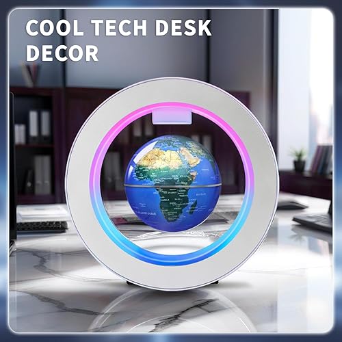 Miniatura 7 de Marco de globo flotante O, tecnología de levitación magnética, accesorios geniales para hombres, globo mundial de 4 pulgadas para educación,
