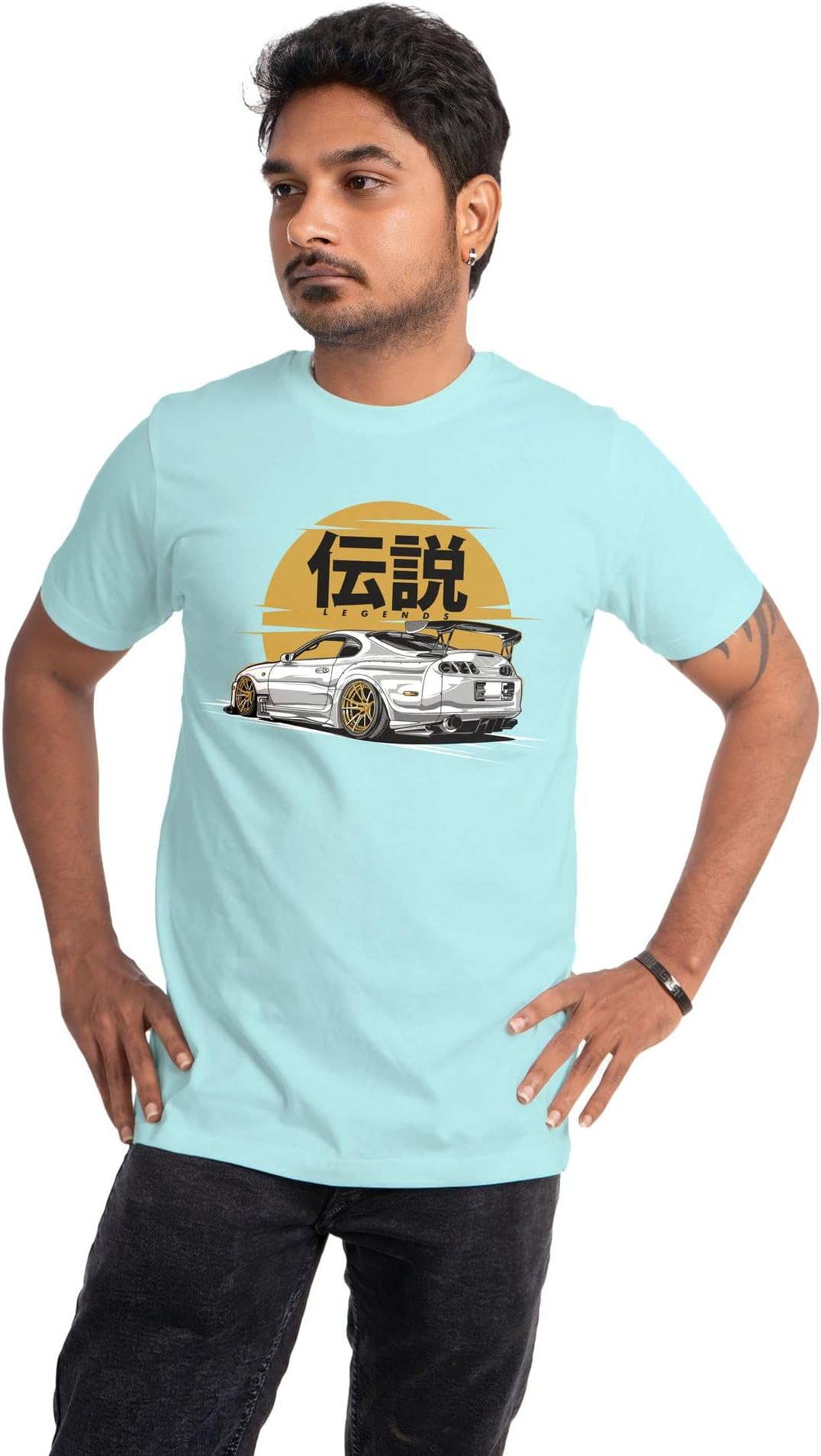 Car Tshirt for Men– Soft Cotton, Regular Tshirt - Size 40