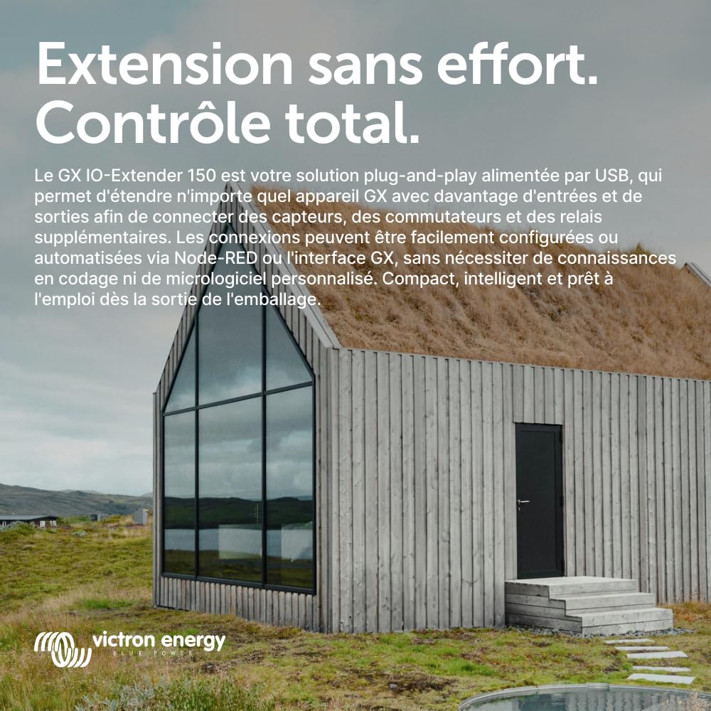 Victron Energy GX IO-Extender 150 - Module d'extension USB de contrôle et de supervision - Module de supervision prêt à l'emploi