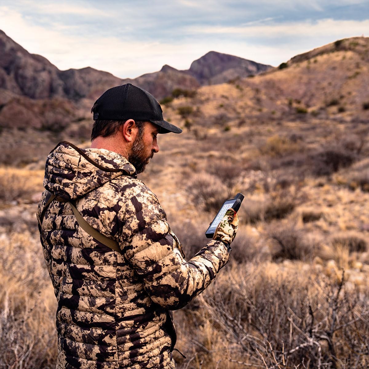 Garmin Montana 710 displaying high-resolution satellite imagery