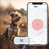 Vista 2 de wanwaytech Rastreador GPS para perros, ubicación GPS para mascotas, rango ilimitado, impermeable, rastreador inteligente de actividad para mascotas
