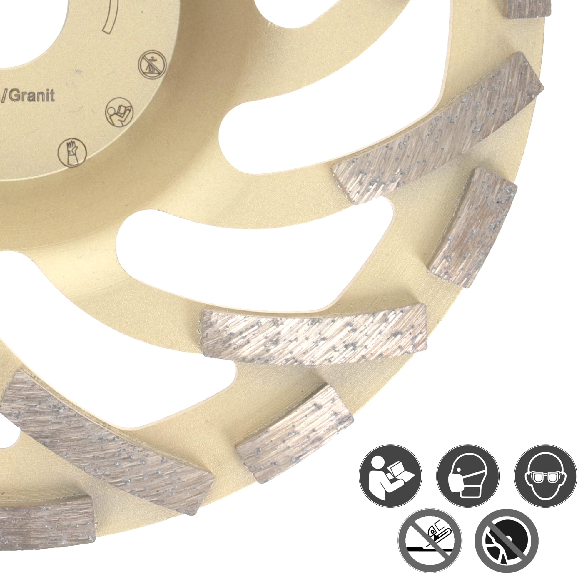 PRODIAMANT Muela de Copa Diamantada Turbo ST81 180 mm x 22,23 mm - Segmento 5 mm, para hormigón y piedra natural, calidad profesional, desbaste rápido y profesional, apto para amoladora angular