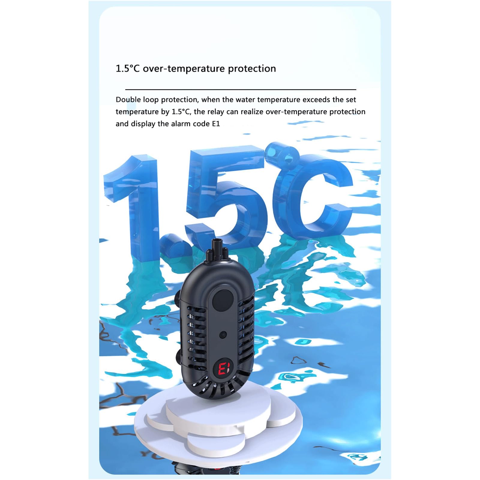 Calentador Tanque Peces Temperatura Constante Automática Que Ahorra El Control Temperatura Externo Calefacción Bajo Nivel Agua Acuario,100W