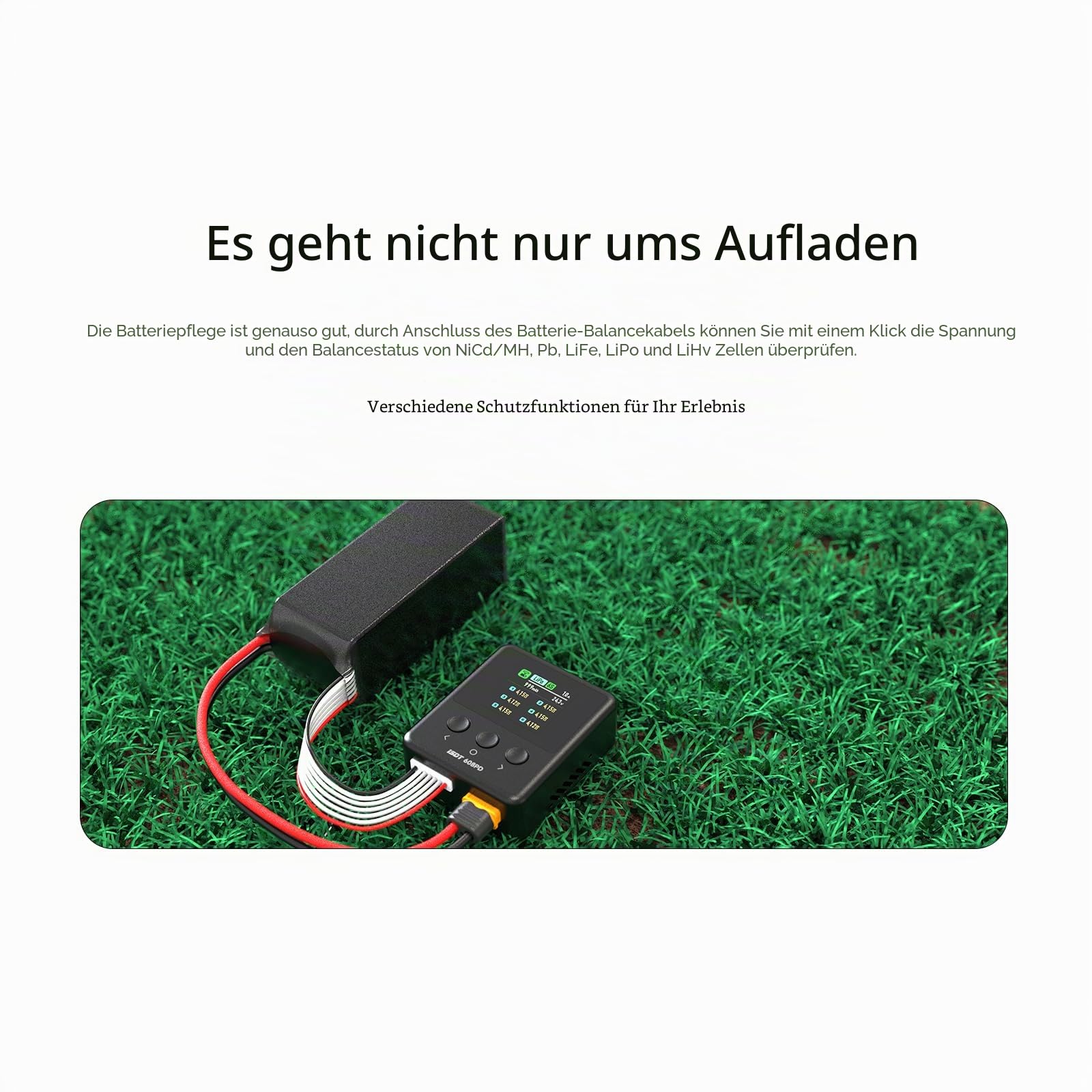ISDT 608PD Lipo Ladegerät, 240W/10A USB C 140W/5A Smart Digital Balance Entladung für RC Batterien - LiFe/Lilon/LiPo/LiHV (1-6S), NiMH (1-16S), Pb (1-12S)