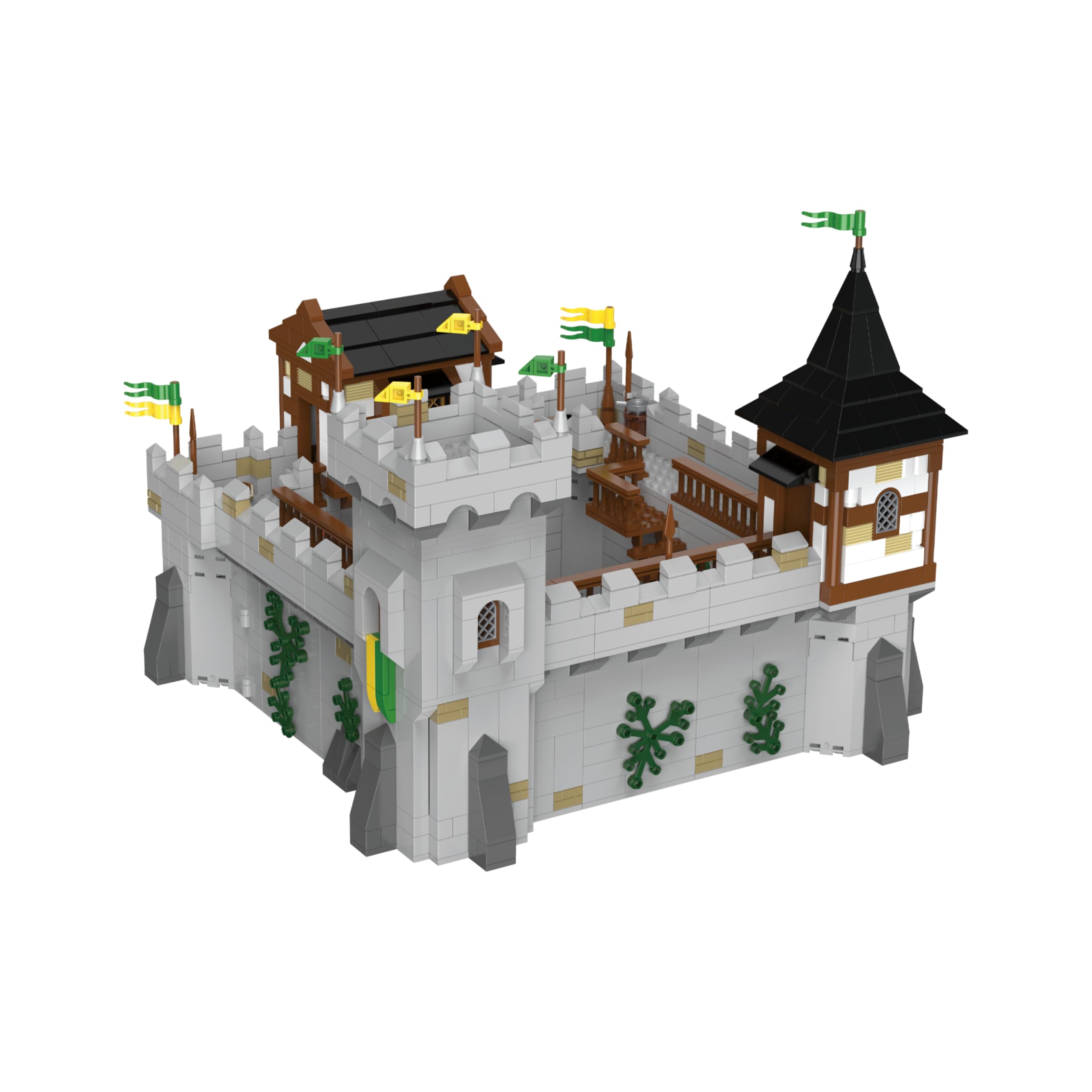 BlueBrixx Pro 107974 – Burg Bärenfels: Grundburg aus Klemmbausteinen mit 1699 Bauelementen. Kompatibel mit Anderen Klemmbausteinen. Lieferung in Originalverpackung.