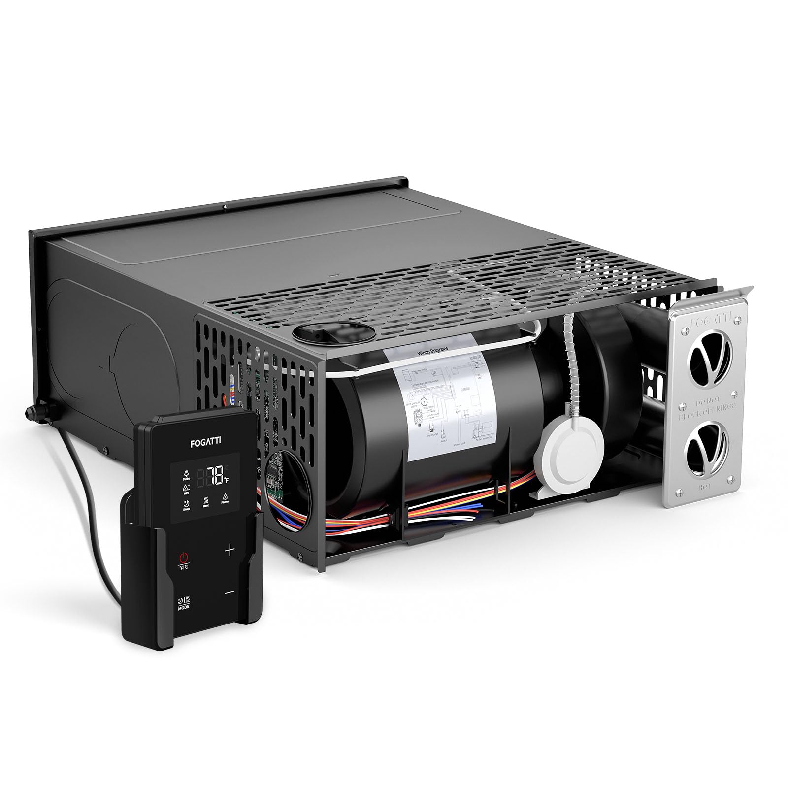 FOGATTI RV Furnace 35,000 BTU - High-Efficiency RV Heater with Rapid 320CFM Warm Airflow &amp; Adjustable Heat Output