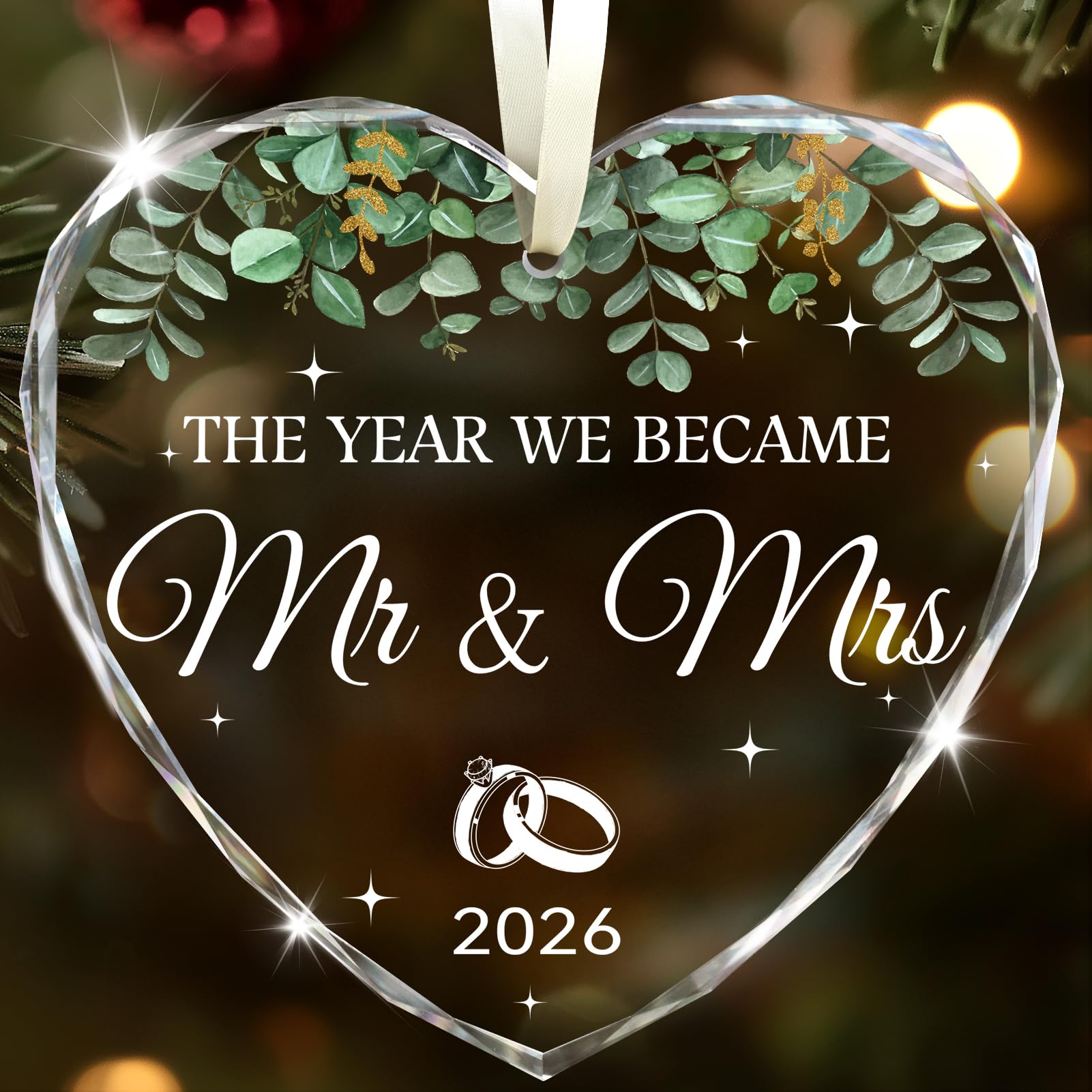 Wedding Gifts for Couples 2026, Mr and Mrs Gift Bridal Shower Gifts His and Hers Wedding Gift Just Married Decorations for Bride, Newlywed Couple Just Married Ornaments