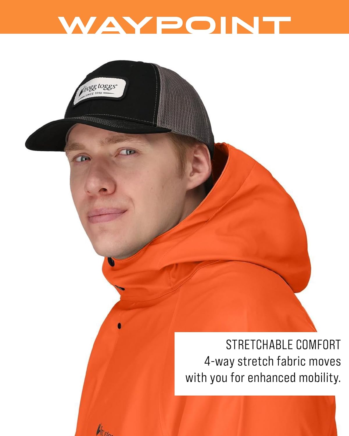 FROGG TOGGS Men's WayPoint Angler Waterproof, Durable Jacket with 4-Way Stretch