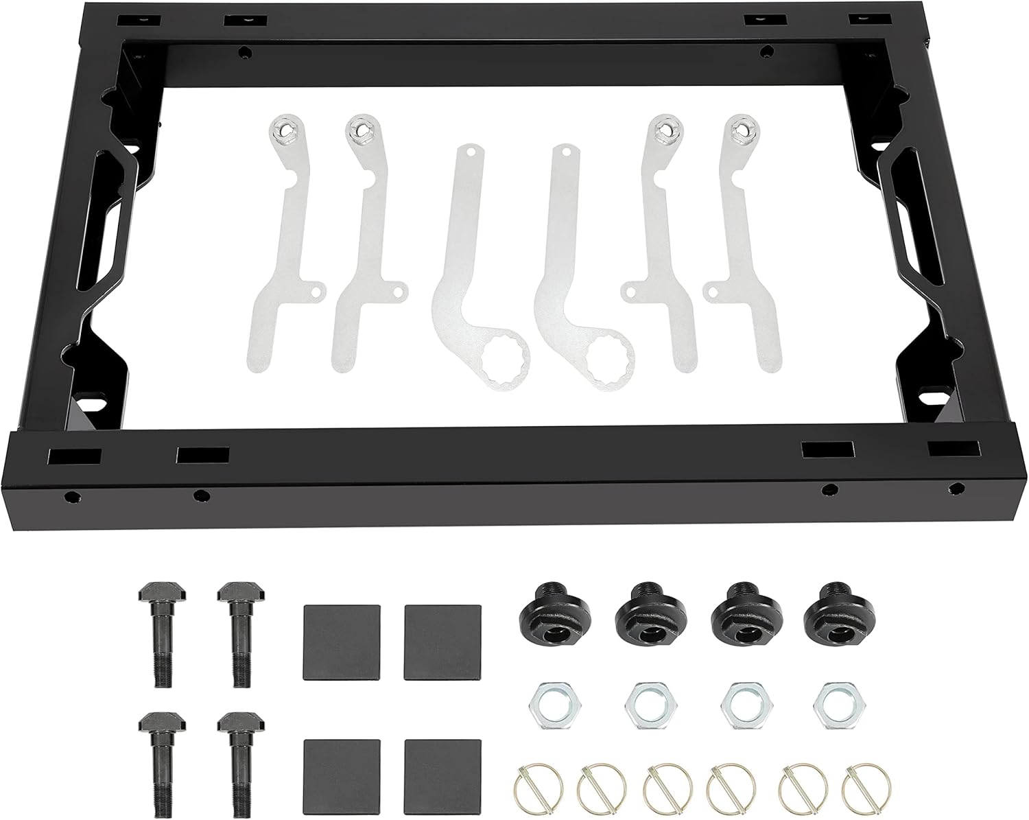 ALMULOO 5th Wheel Hitch Compatible with 2011-2020 Ford F-250 F-350 Super Duty with Hitch Prep Package w/Handles for Under Bed Rail Black Steel