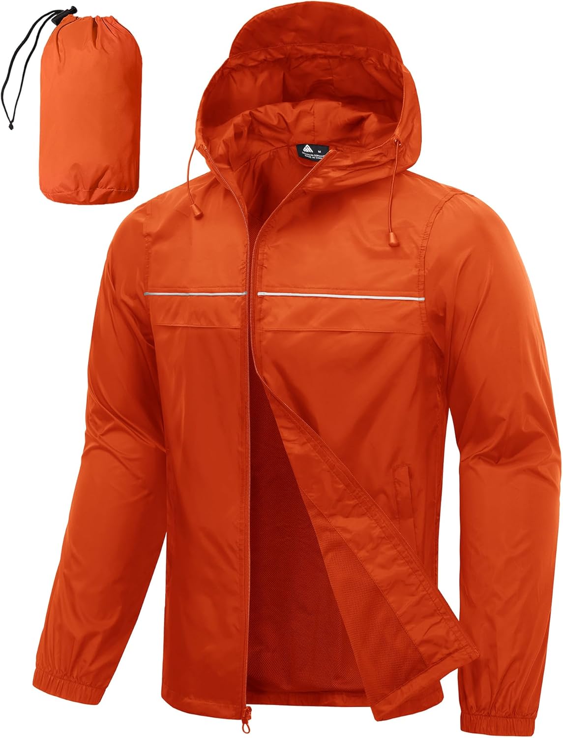 SWISSWELL Mens Rain Jacket & Coats Packable Lightweight Waterproof Windbreaker Hooded for Golf Cycling Hiking