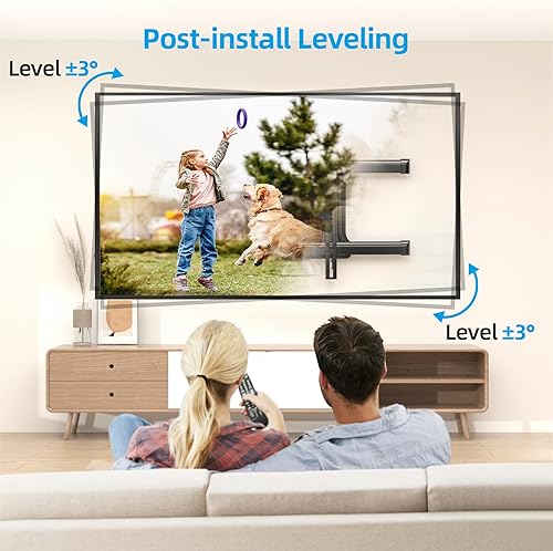 Miniatura 7 de Soporte de pared para TV de esquina premontado para televisores de 32 a 80 pulgadas, movimiento completo con extensión de deslizamiento suave, brazo