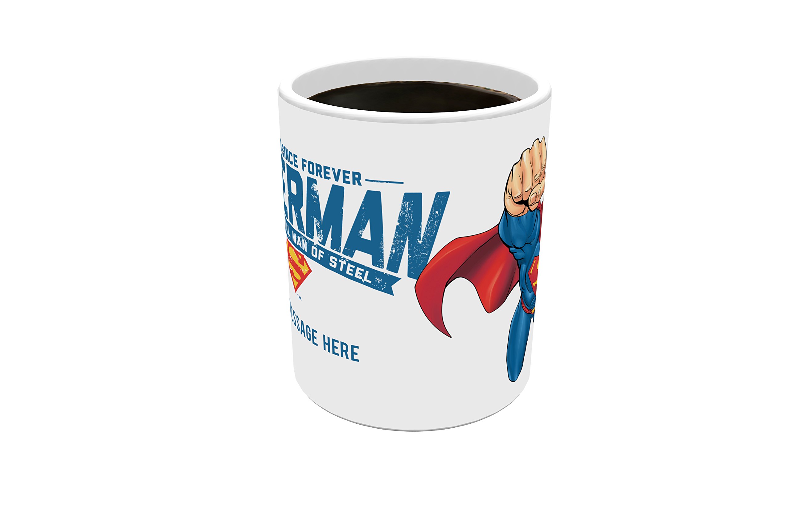 Amazon.com: Trend Setters Superman  PERSONALIZED First Hero  Officially  licensed ceramic mug  for gifting and collecting  Dads grandpas fathers  day birthday WMUG798 : Home & Kitchen