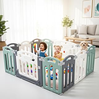 Baybee Totscape Kids Playpen for Babies | Baby Play Area Indoor Setup with Rotating Gears & Safety Door Lock | Kids Activi... Price In India