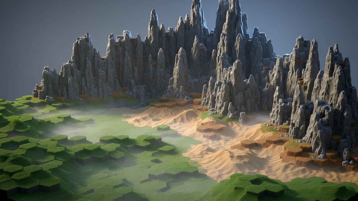 Renegade Game Studios Heroscape Terrain Expansion, 63 Hex Tiles, Lands of Valhalla Customizable Board Game, Ages 14+