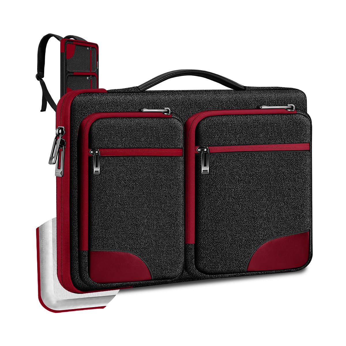 ZINZ Custodia Protettiva a 360° per Laptop 17-17,3 Sleeve, Borsa da Computer Impermeabile e Antiuurto con Cinghie e Tasche Multiple per la Maggior Parte dei Notebook da 17"–17,3",B01RD02