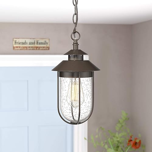Miniatura 3 de Odeums Luces colgantes para exteriores, linterna colgante exterior de 1 luz, luces colgantes exteriores, lámpara de techo colgante para entrada,