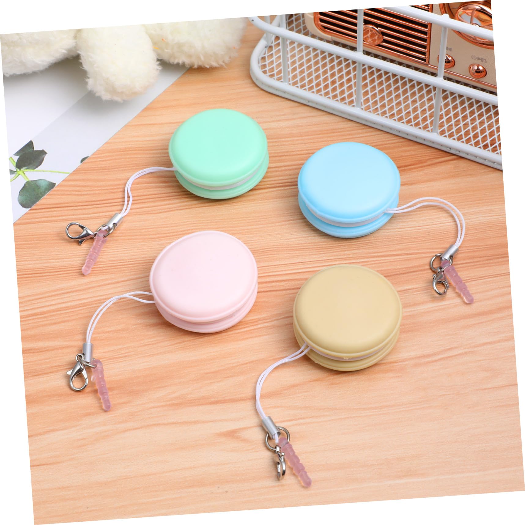 Toyvian Kit 4pezzi Pulizia dello Schermo del Dispositivo Macaron in Silicone e Pp con Laccio e Moschettone per Rimuovere Impronte e Olio, Portatile per Laptop e Smartphone Colore Casuale