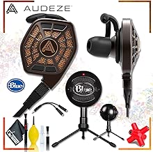 Audeze iSINE 10 in-Ear Planar Lightning Headphone (Black) + Blue Snowball iCE Microphone (Black) + Headphone and Knuckel Signal Splitter + Cleaning Kit - coolthings.us
