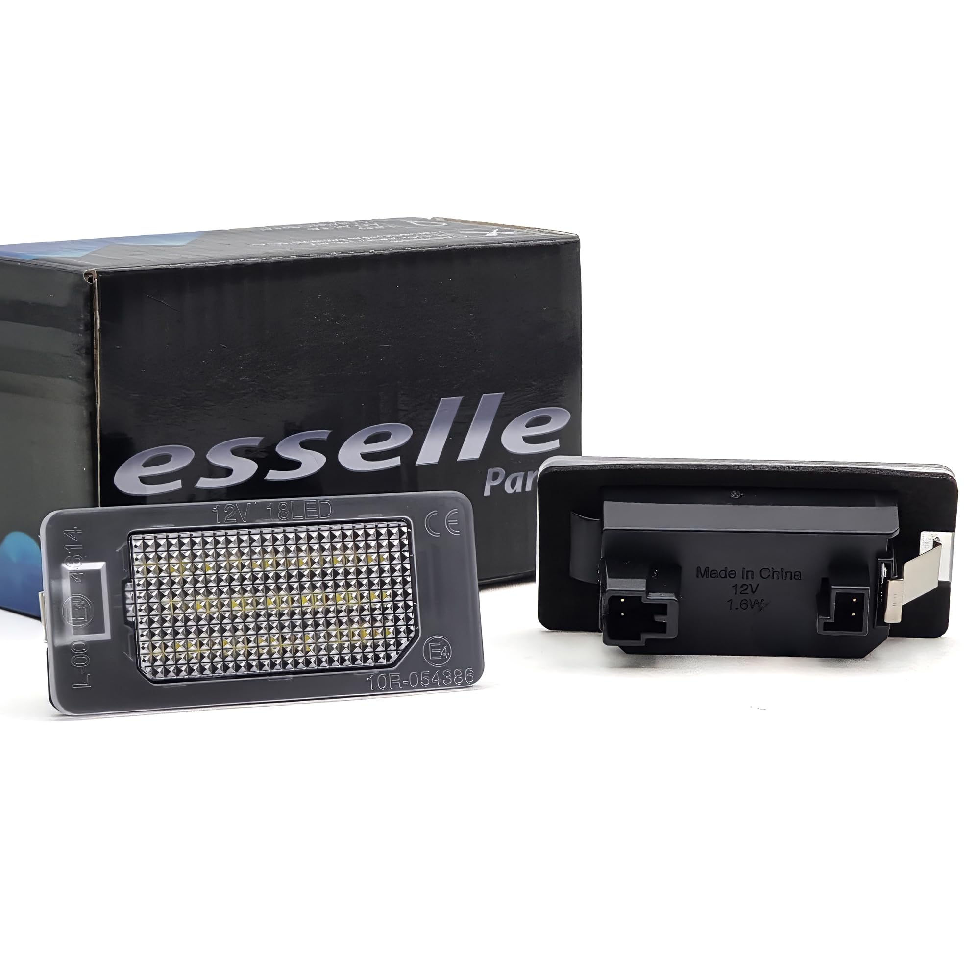 Placchette Luci Targa LED Compatibili con Seat e Cupra Ateca, Formentor, Leon, Arona, Tarraco, Alhambra 7N, Leon 4 KL, Alhambra 7MS 18 SMD CANBUS 6000K Bianco Ghiaccio Plug & Play