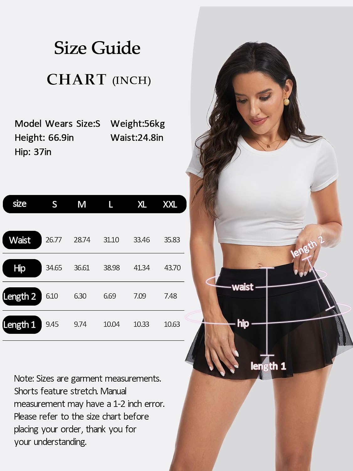 Women's Ruffle Sheer Mesh High Waist Skirt Spandex Yoga Dance Hot Pants