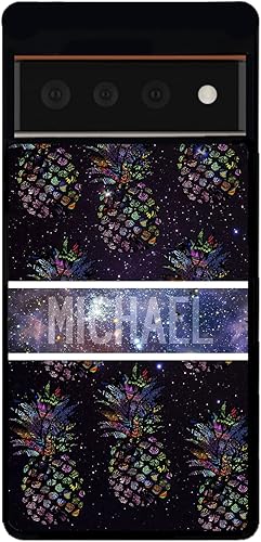 Miniatura 5 de Pineapple Galaxy Space Personalized Black Rubber Phone Case Compatible With Google Pixel 10, 10 Pro, 10 Pro XL, 9a, 9 Pro, Pixel 9, Pixel 9 Pro XL,