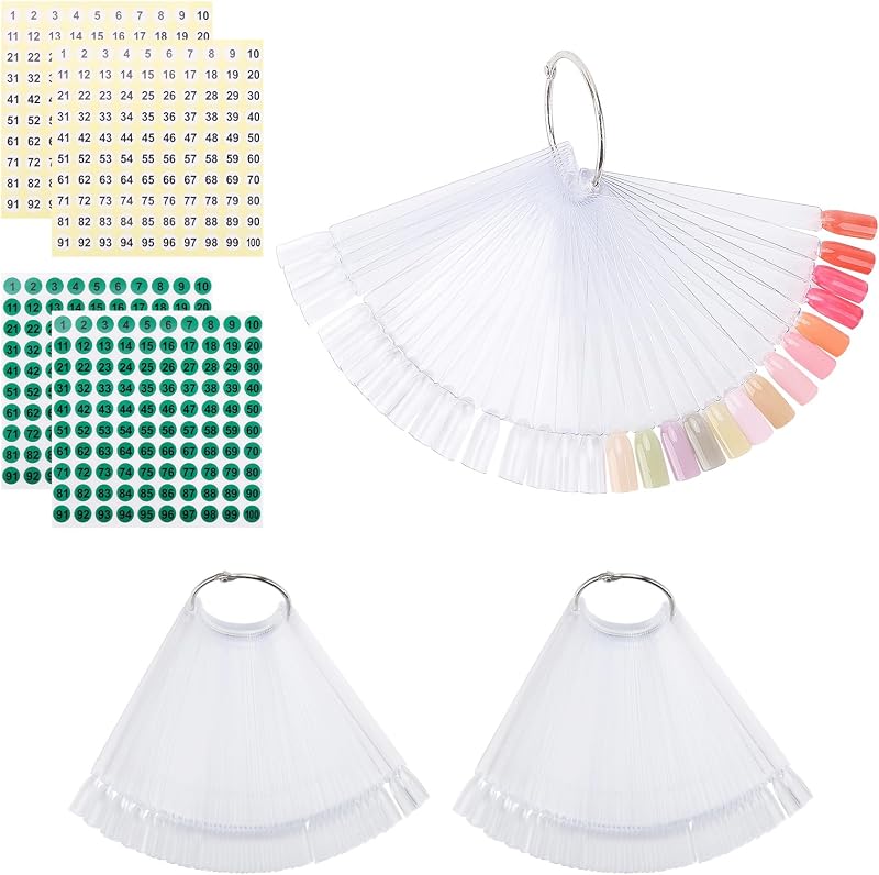 150 Uds. Palitos de muestra de uñas con anillo, palitos de muestra de Color de esmalte de uñas cuadrados para tablero de hogar