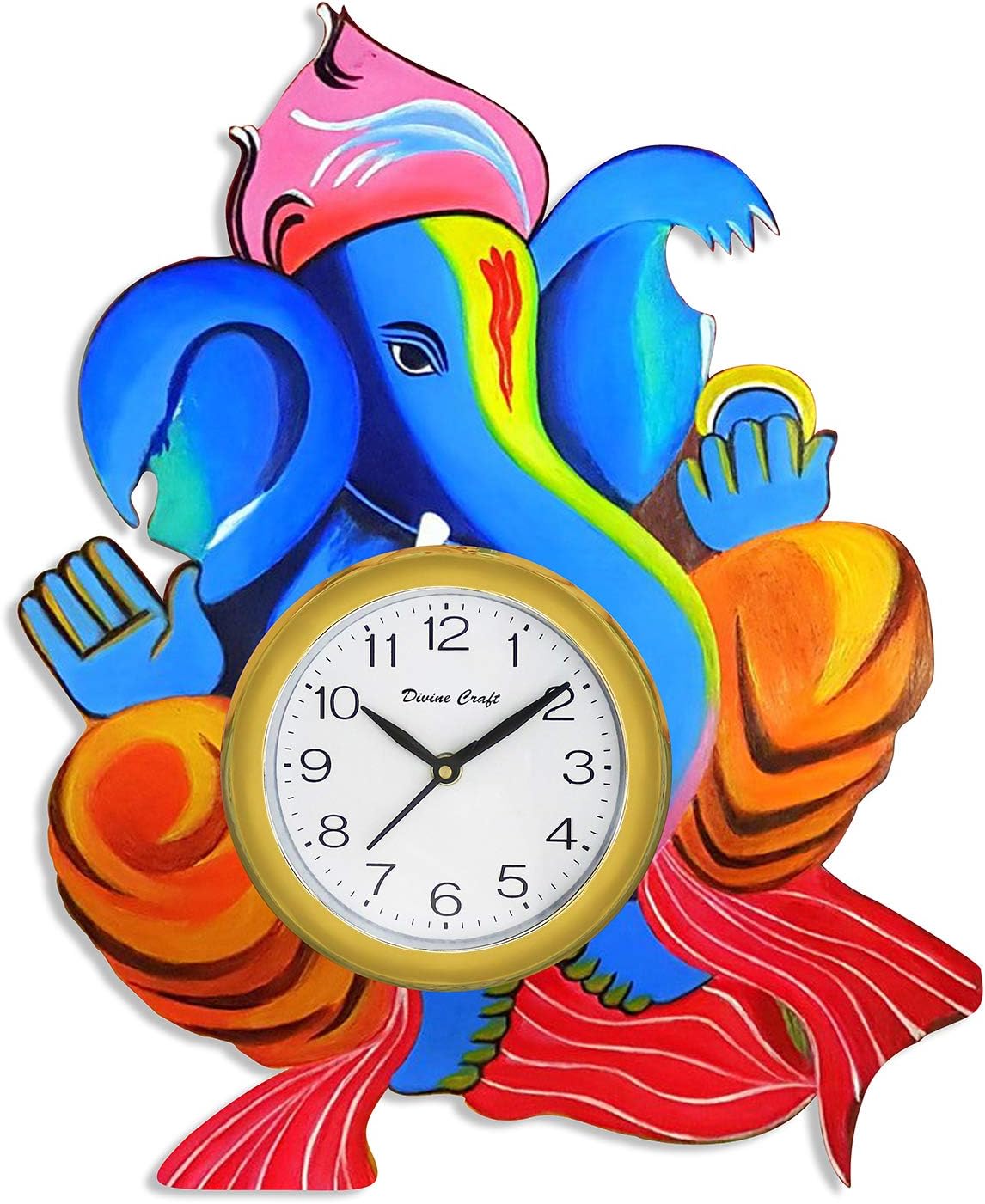 Wood Wall Clock (13 x 16 inch, Multicolour)