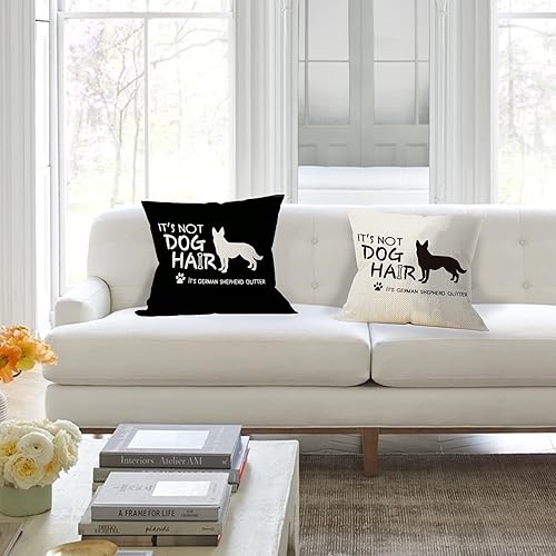 Miniatura 3 de Juego de 2 fundas de almohada con purpurina de pastor alemán, 18 x 18 pulgadas, regalo para amantes de los perros, regalos para amantes del pastor