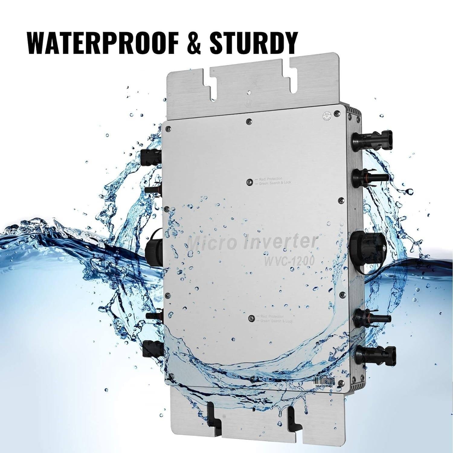 Inverter a griglia solare, Micro Inverter da 1400 W, sistema di collegamento a griglia solare, inverter di alimentazione solare fotovoltaico, 120 V 230 V, identificazione automatica e impermeabilità